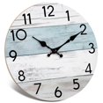 thumbnail image 2 of Reloj de pared KECYET de 14 pulgadas, silencioso, sin tictac, retro, azul, 2 of 9