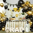 thumbnail image 2 of Graduation Balloon Arch Kit 130 Pcs Black Gold Balloon Arch Garland Kit Include Black and Gold Confetti Balloons for Graduation Decorations Class of 2025, 2 of 10