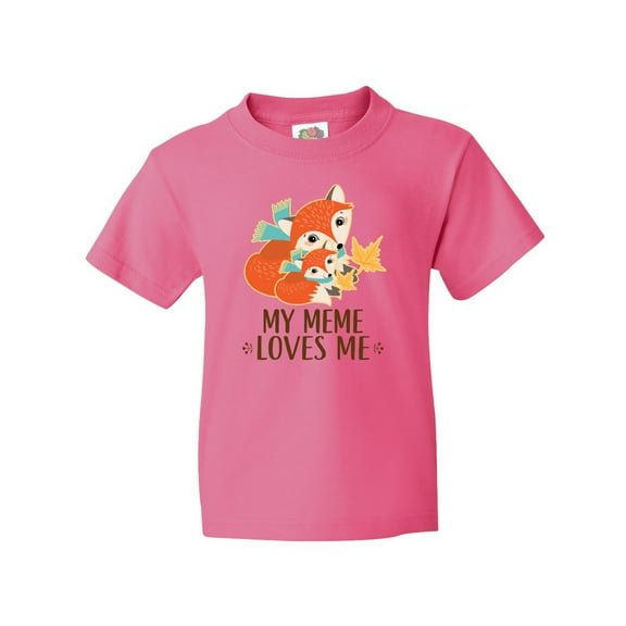 Inktastic Meme Loves Me Gift Fox Youth T-Shirt