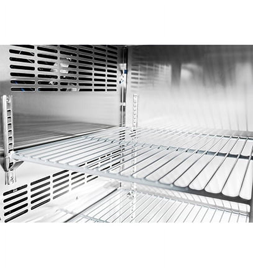 Heavy Duty Commercial Black Back Bar Cooler with Solid Door (27" depth 23" length)