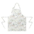 thumbnail image 2 of Pioneer Flower Floral Print Pattern Apron-Garden Aprons for Women with Pockets-Cotton Linen Waterproof Kitchen Cooking Gardening Aprons Adjustable for Kitchen,Cooking,BBQ and Salon 33x27 Inch, 2 of 7