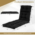 thumbnail image 3 of Gymax Set of 4 73'' Lounge Chaise Cushion Padded Recliner Cushion Black, 3 of 7
