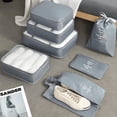 thumbnail image 3 of ROFAY 9-Pieces Travel Packing Cubes for Suitcase, Luggage Packing Organizer Bags for Airplane, Road Travel and Camping - Beige, 3 of 7