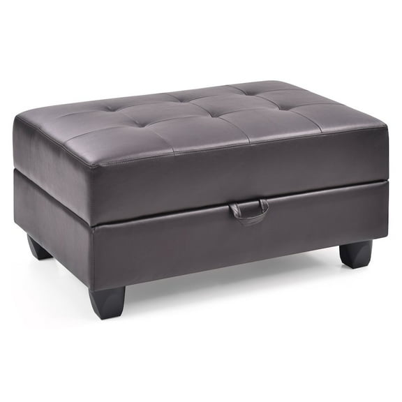 Glory Furniture Revere Ottoman in Cappuccino Color