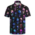 thumbnail image 2 of Mens Polos Golf Graphic Print Shirt Short Sleeve Casual Knit Comfortable Breathable Summer Collar Men Shirts Black L, 2 of 4