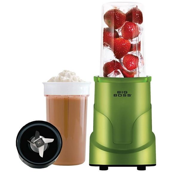 Big Boss 8993 4-Piece Personal Countertop Blender Mixing System, 300-watt, Green