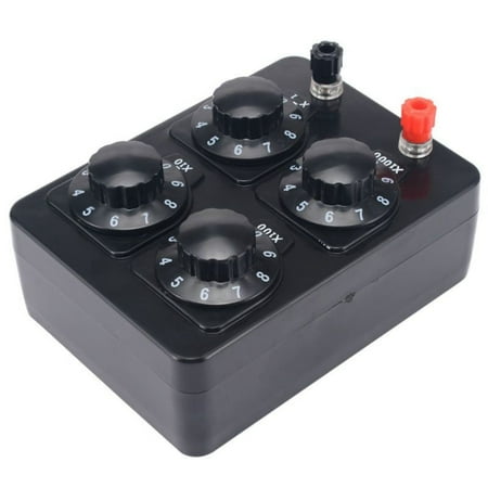 

J2362Precision Variable Resistance Decade Box Case 0-9999Ohm Teaching Instrument