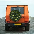 thumbnail image 4 of Haiem Spare Tire Cover , Wheel Cover with Green Branch Olive printed, Camper Spare Tire Cover Fit for Jeep Wrangler Rv SUV Truck Travel Trailer-16 inch, 4 of 9