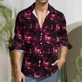 thumbnail image 6 of Vintage Psychedelic Mens Long Sleeve Button Down Shirts, Casual Men's Button Up Shirt with Pocket, 6 of 6