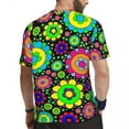 thumbnail image 4 of Vintage 60S 70S Hippie Gym T-Shirt Flower Power Print Harajuku T-Shirts Male Street Style, 4 of 5