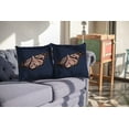 thumbnail image 3 of 18" Denim Blue Butterfly Indoor Outdoor Zippered Throw Pillow, 3 of 4