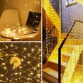 thumbnail image 4 of LINLIN Decor Window Curtain Fairy Lights-3x3m 300 LED Orange Twinkle Lights with Remote Control Waterproof Copper String Lights for Halloween Christmas Thanksgiving Decor Bedroom Party Wedding, 4 of 8
