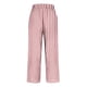 thumbnail image 5 of Amzcrzy Pantalones De Lino Mujer Capri Rayas Moda Pierna Recta Ligeros Holgados Casuales Playa Vacaciones Verano Con Bolsillos Tallas S-2XL Rosa, 5 of 5