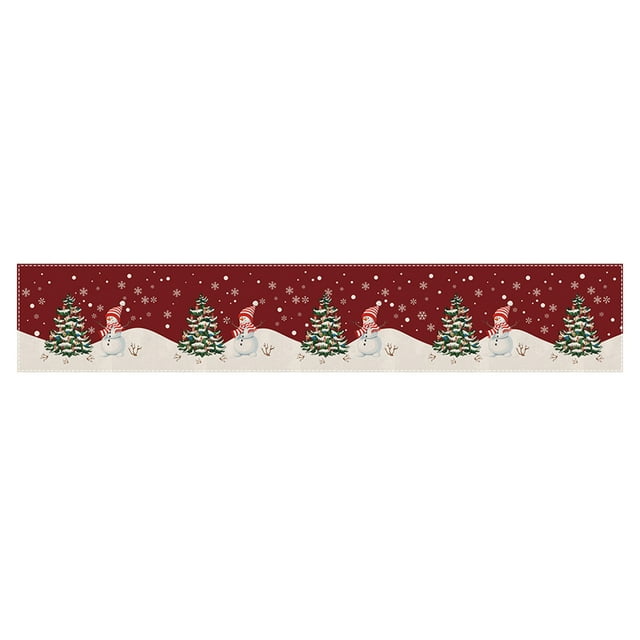 Matsuzay Bandera de escritorio de Navidad Impresión de camino de cubierta de escritorio fiesta de Navidad adorno de Año Nuevo accesorios de Mostrada Tipo 5