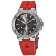 Oris Aquis Date Automatic Grey Dial Red Rubber Strap Men's Watch 01 733 7730 4153-07 4 24 66EB
