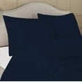 thumbnail image 2 of Duvet Cover with Zipper Closure 1-Piece Duvet Cover, Oversized Super King (120'' x 98'') Size with Corner Ties,100% Egyptian Cotton 800 Thread Count, Ultra Soft and Easy Care - (Navy Blue Solid), 2 of 6