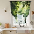 thumbnail image 2 of Vintage Stripes Tie Up Curtain for Window, Black Striped Retro Lines Geometric Adjustable Tie Up Balloon Curtain Valances Rod Pocket Window Treatment for Kitchen Bathroom Bedroom 42"x63", 2 of 9