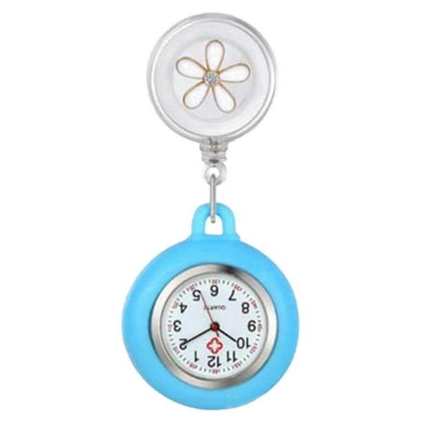 Reloj Retráctil para Enfermera, Reloj de Bolsillo para Médico, Reloj con Broche, Reloj de Pulsera, Reloj Médico para Actividades de Hospitalización, P Estilo D