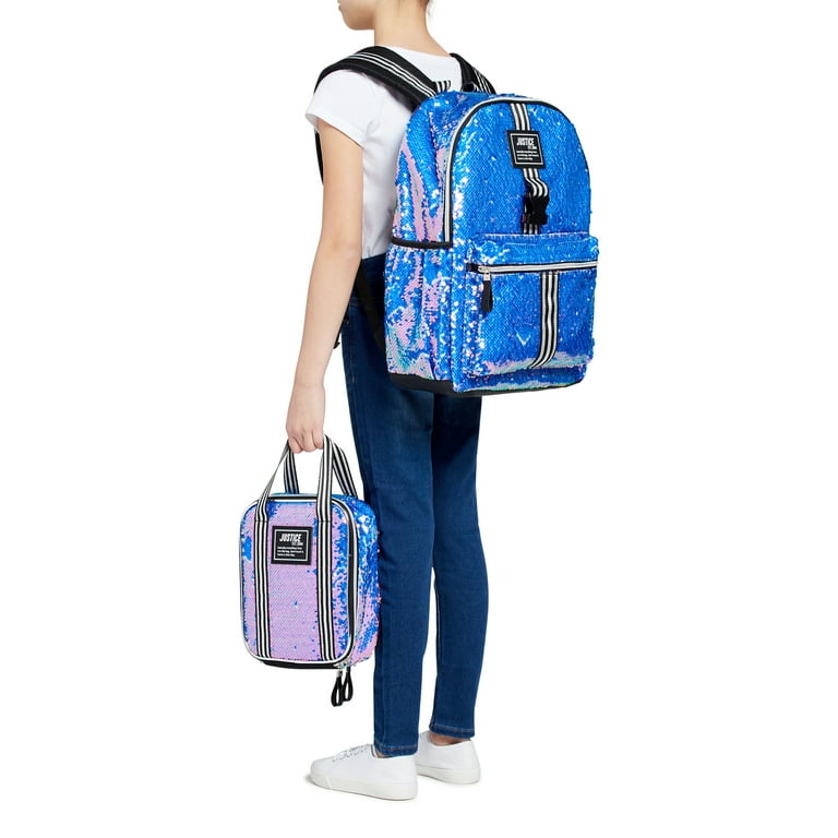 Justice Girls 17 Laptop Backpack, Lunch Tote and Pencil Case, 3-Piece Set  Multi-Color Sequin - Walmart.com