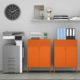 thumbnail image 2 of Metal Locker Storage Accent Cabinet with Legs, 2 Door for Home, Office, Entryway and Hallway, 2 of 7