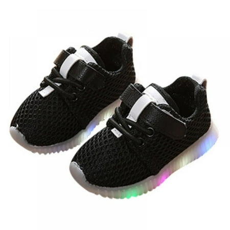 

Children Mesh Solid Shoes Multi-color LED Glowing Sports Casual Running Shoes