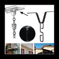 thumbnail image 3 of Rain Chain Gutter Adapter, Black V-Shaped Rain Chain Adapter with S-Shaped Hook, Rain Chain Hook for Outside, 3 of 8