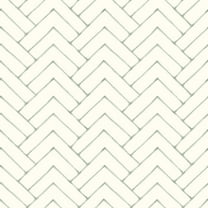 Chesapeake Oswin Teal Tiered Herringbone Wallpaper, 20.5-in by 33-ft