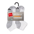 thumbnail image 2 of Hanes Mens Crew Socks Pack, 12-Pack, X-Temp Cushioned Socks for Men, Moisture-Wicking for big & tall men, 2 of 7