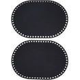 thumbnail image 6 of PH 2pcs Basket Bottom Felt Bag Bottom Reusable Bag Shaper Oval Crochet Basket Base for Knitting Yarn Basket Storage Bag DIY Weaving Crafts Home Storage 13.7x9.8 inch Hole: 9mm Light Salmon Salmon, 6 of 9
