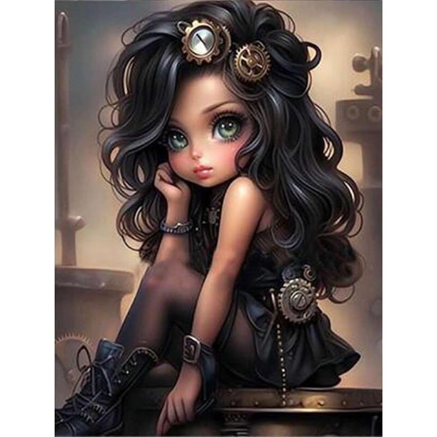 (LP1420) Serie Personajes Dulce Y Fresca Llena Diamantes Resina 30x40CM