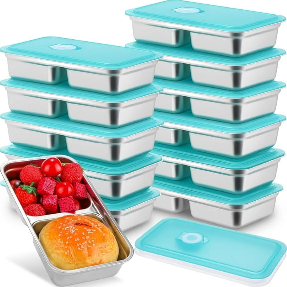 6 Pcs Stainless Steel Bento Box 30 oz Metal Lunch Box Food Storage Containers,Leakproof Lunch Box Reusable Dishwasher Snack Boxes for Work, Picnic