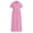Pink, variant on Womens 2026 Summer Casual Dresses Beach Collared Short Sleeve Linen Dress with Pockets Pleated Maxi Dress Comfy Outfit
