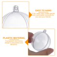 thumbnail image 3 of EeaseMX 20 bolas navideñas de plástico transparente, redondas y huecas, con forma de bola colgante (5 cm), 3 of 8