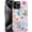 Beach Collage Preppy, variant on Compatible with iPhone 14 Pro, Frosted PC Anti-Scratch Shockproof Case - Vintage Tile Checkered Rose