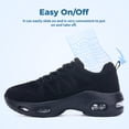 thumbnail image 4 of JOYFON Women Running Shoes Tennis Athletic Sneakers Cushioned Non Slip Lightweight Walking Shoes SolidBlack Size 6.5, 4 of 6
