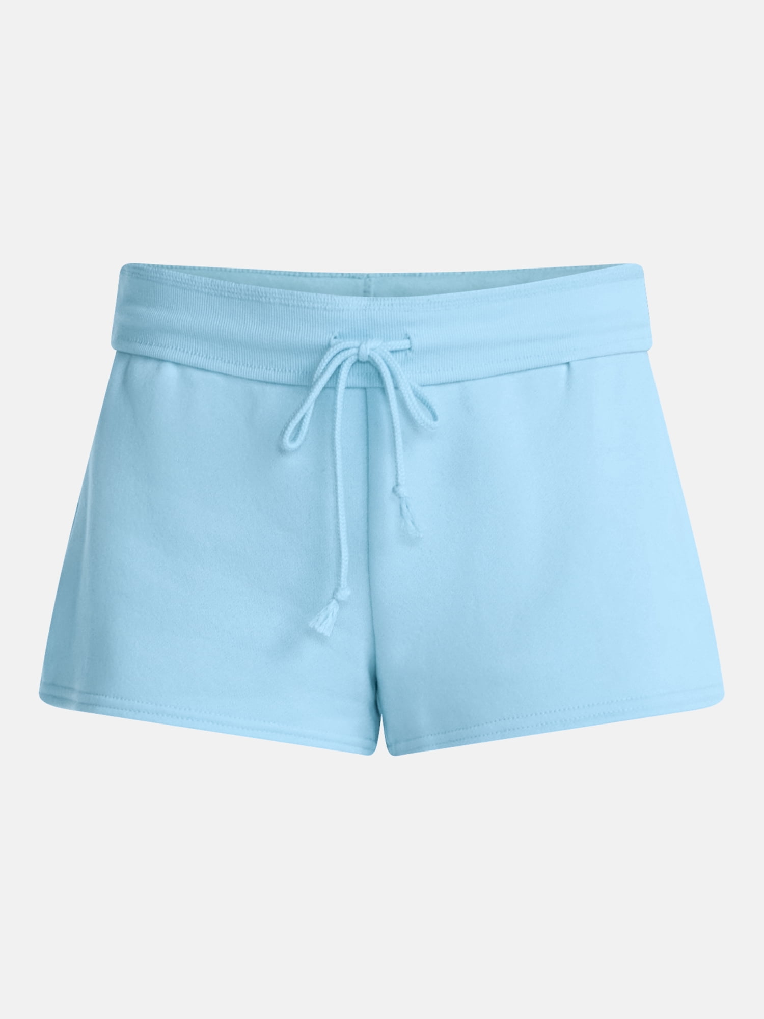 No Boundaries Fleece Shorts with Ribbed Waistband, Women's XXS-XXL