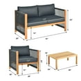 thumbnail image 2 of Gymax 8PCS Acacia Wood Outdoor Patio Furniture Set Cushioned Sofa W/Nylon Rope Armrest, 2 of 9