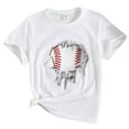 thumbnail image 1 of TZEWGL Short Sleeve T-Shirts For Girl Baseball 3D Print Crewneck Clothes For Newborns size 4-5T, 1 of 6