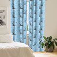 thumbnail image 2 of Ambesonne Winter Window Curtains, Ice Skate Winter Holiday, Each 28" W x 84" L, Grey Deep Sky Blue, 2 of 4