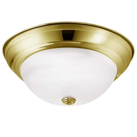 Luxrite Led Dome Ceiling Light Gold Flush Mount Fixture 13