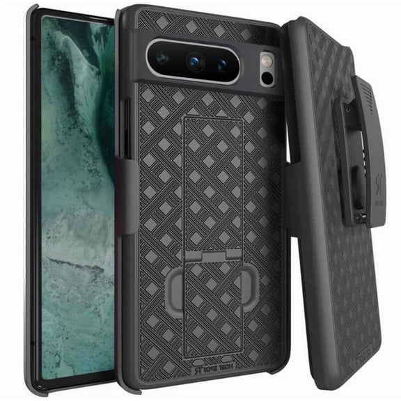 Rome Tech for Google Pixel 8 Pro (2023) Shell Holster Combo Case - Black