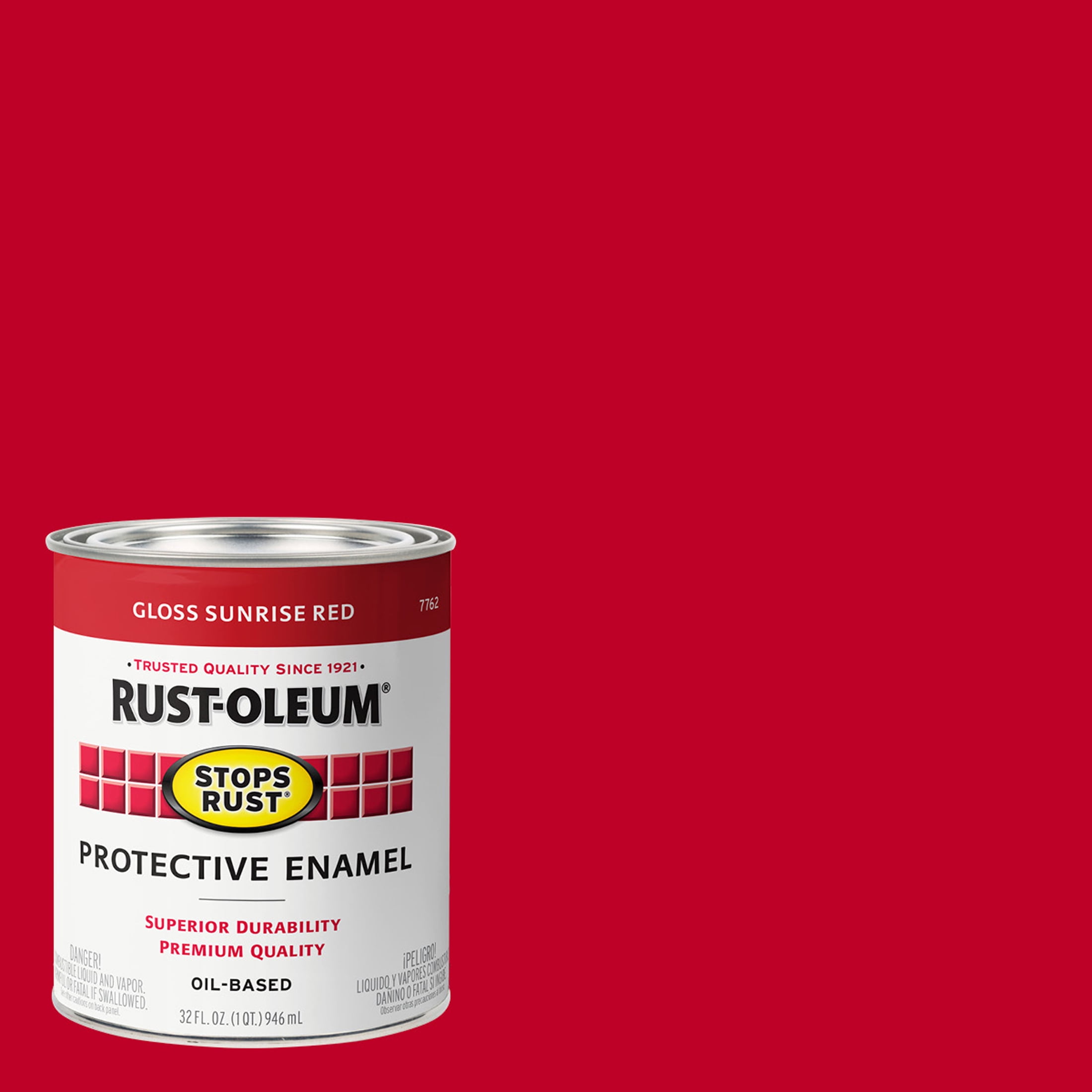 2 Pack, Sunrise Red, Rust-Oleum Stops Rust Gloss Protective Enamel