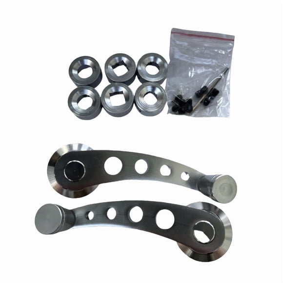 KAKOWELY 1 Pair Manual Window Crank Window Crank Handle Universal Aluminum Alloy Auto Window Handle Riser Winder Crank Fit For Classic Car,4.53X"X1.69"X1.46"
