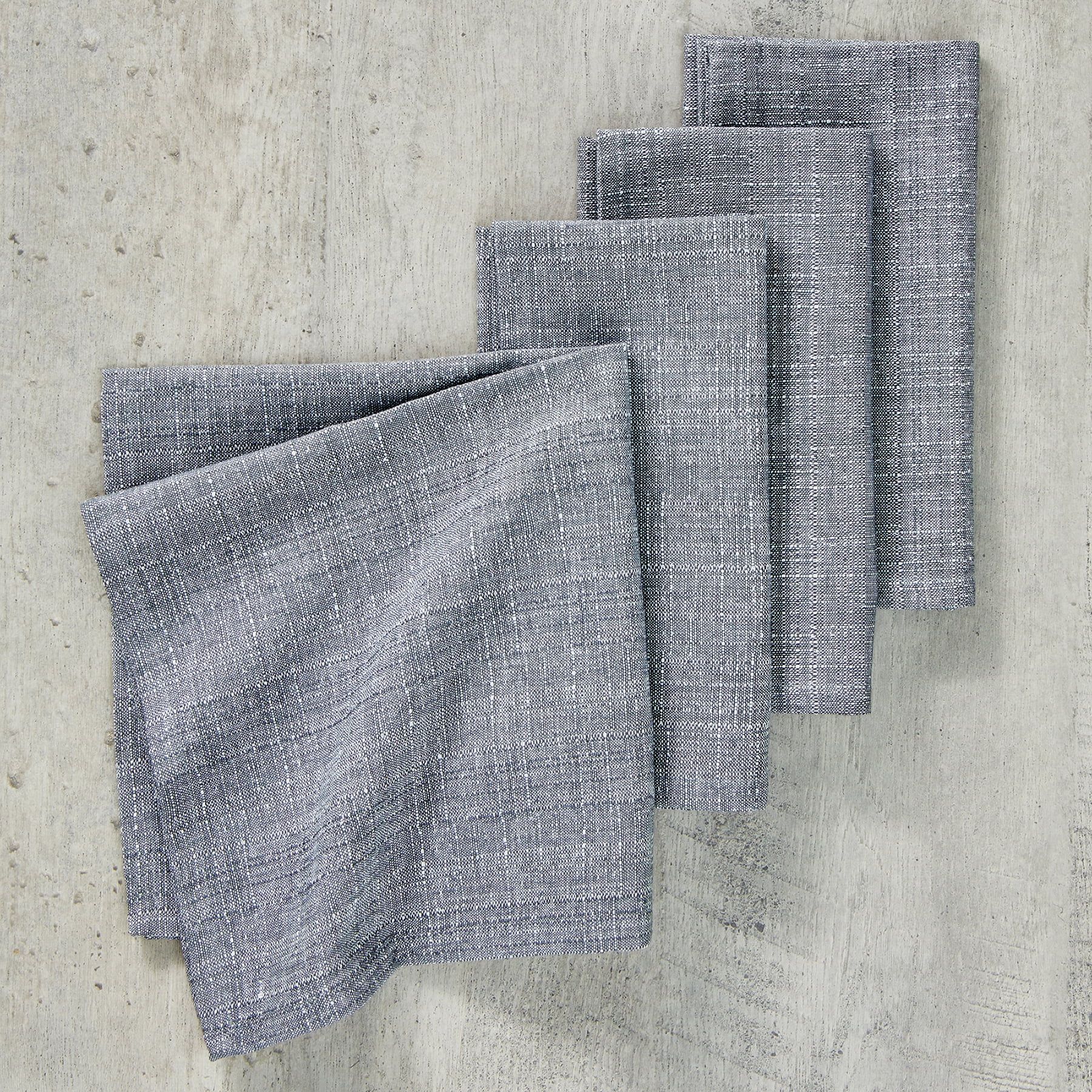 Better Homes & Gardens Cloth Napkins, Grey, 4 Pack, 20 in x 20 in Each