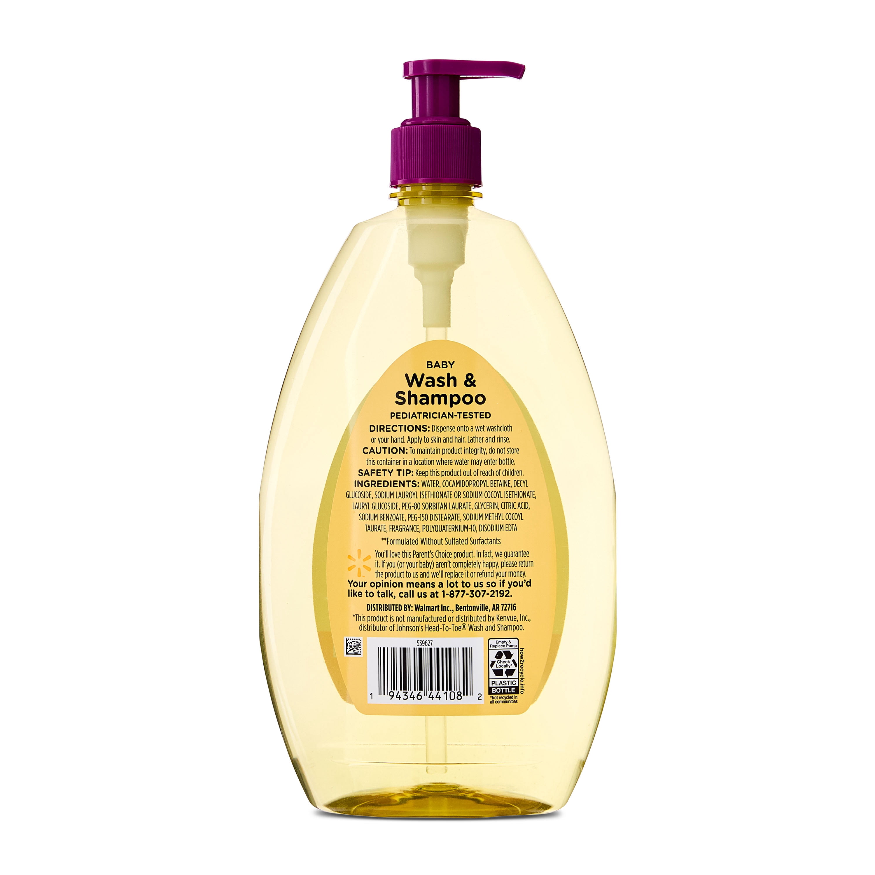 Parent's Choice Baby Wash & Shampoo, Tear-Free, 27.1 fl oz