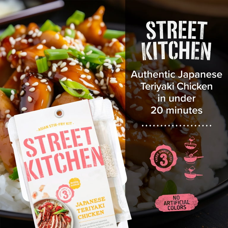 Street Kitchen Japanese Teriyaki Asian Scratch Kit - Authentic Flavor Made  Easy 9.0z by Passage Foods 