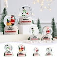 thumbnail image 5 of Yunuuuoa Glowing Crystal Glass Christmas Gift Water Resin Desktop Decoration Snowman Santa Claus Festive Holiday Party Decor Light Up, 5 of 5