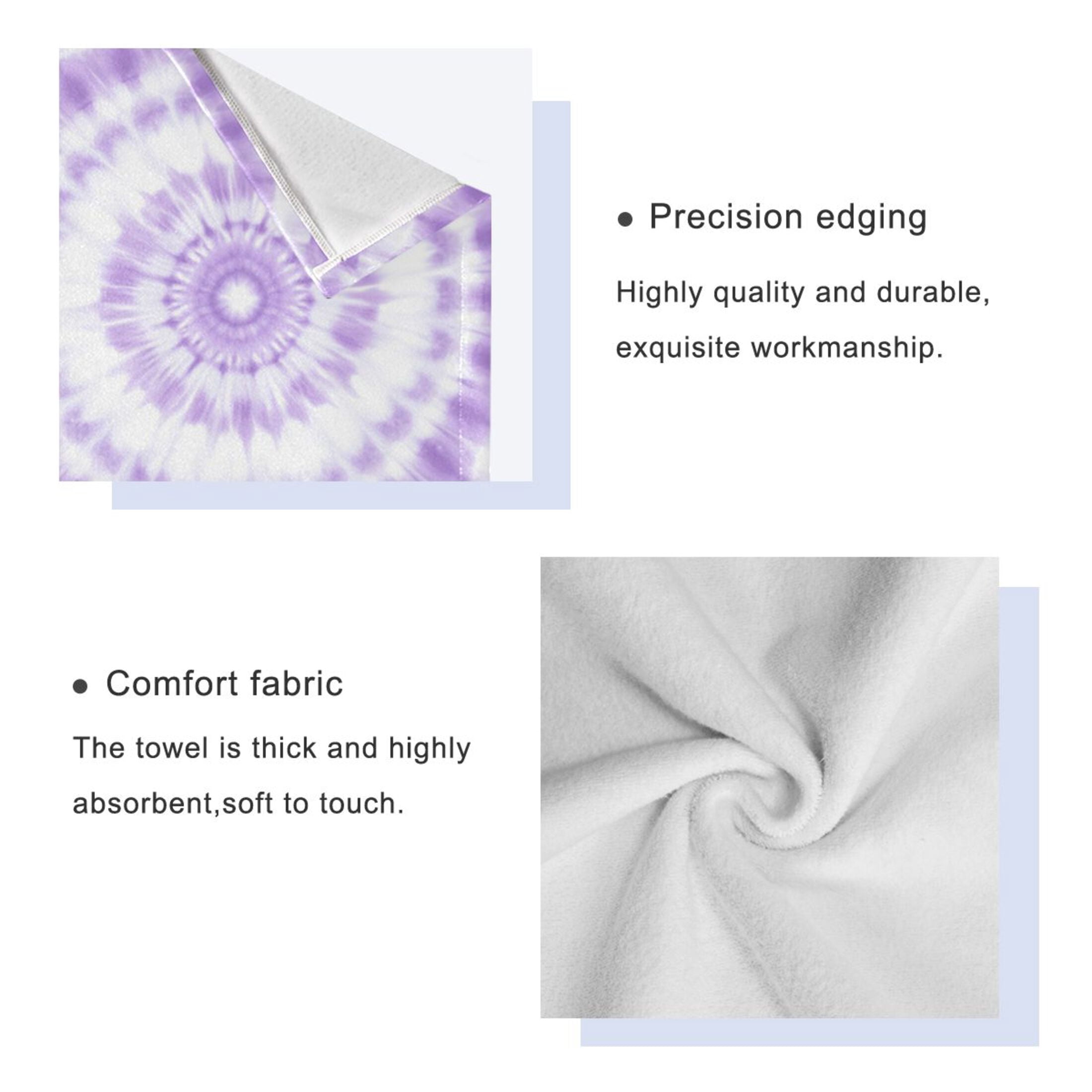 Three-Piece Towel Set Face Towel Towel Set Hand Towel Bath Towel Cotton Bath Towels Bath Towel Sets Hand Bath Towels Pretty Purple Tie Dye