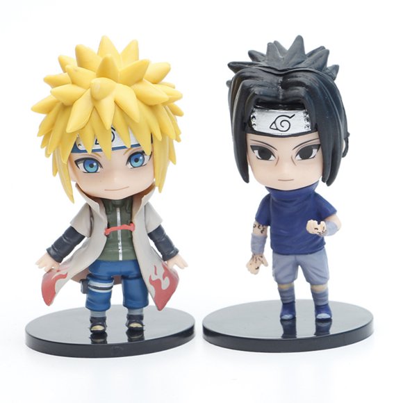 Gprince Ready Stock 6 Pcs Anime Naruto Action Figure Namikaze Minato Uchiha Itachi Deidara Sasuke Model Doll Car Decoration