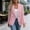 c01Pink, variant on JGGSPWM Women's Tweed Blazers Business Casual Long Sleeve Double Breasted Jackets Open Front Work Suits Pink S